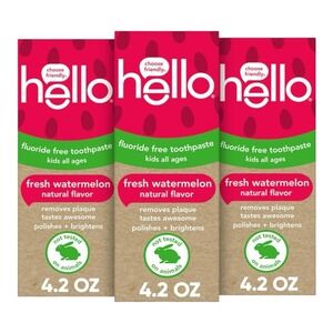 Hello - Kids Toothpaste Watermelon 4.2 oz 3 Pack Fluoride Free